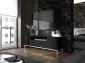 Szafka RTV TAL 2D1K 150cm czarna mat loftowa I sklep meblowy MIRAT. styl GLAMOUR, LOFT, RYFLOWANY kolekcja TAL