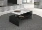 Stolik kawowy BAROS 100x60 jasny beton/czarny HELVETIA | MIRAT. styl LOFT kolekcja BAROS