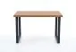 Stół HORUS 126(206)x80 jasny dąb/czarny fornirowany | MIRAT. w stylu LOFT kolekcja