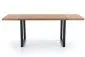 Stół HORUS 126(206)x80 jasny dąb/czarny fornirowany | MIRAT. w stylu LOFT kolekcja