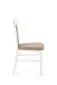 Krzesło HUBERT 8 białe drewniane z beżową tapicerką | MIRAT. styl KLASYCZNY kolekcja HUBERT
