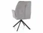 Krzesło tapicerowane HUGO BREGO szare obracane do salonu I sklep meblowy MIRAT. styl LOFT