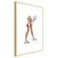 Plakat Tenisistka z rakietą 29,7x42 cm z ramą złotą z marginesem | MIRAT.