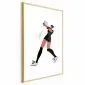 Plakat Siatkarka 40x60 cm z ramą złotą bez marginesu | MIRAT.