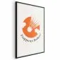 Plakat Lotka na tle pomarańczu 60x90 cm z ramą czarną bez marginesu | MIRAT.