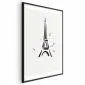 Plakat Wieża Eiffla 40x60 cm z ramą czarną z marginesem | MIRAT.