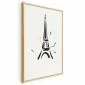 Plakat Wieża Eiffla 29,7x42 cm z ramą złotą bez marginesu | MIRAT.