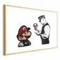 Plakat Banksy: Grzybiarz 42x29,7 cm z ramą złotą z marginesem | MIRAT.