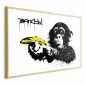 Plakat Banksy: Małpa 42x29,7 cm z ramą złotą bez marginesu | MIRAT.