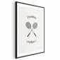 Plakat Rakiety do badmintona 21x30 cm z ramą czarną z marginesem | MIRAT.