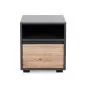 Szafka nocna DALIA 42cm antracyt/dąb z szufladą I sklep meblowy MIRAT. styl LOFT kolekcja DALIA