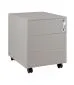 Kontenerek biurowy XD-041-3 szary na kółkach | MIRAT.