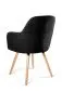 Krzesło LINE czarne tapicerowane nowoczesne do jadalni | MIRAT.