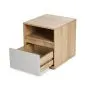 Szafka nocna DALIA 42cm buk/szara skandynawska I sklep meblowy MIRAT. styl SKANDYNAWSKI kolekcja DALIA