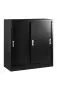 Szafka metalowa XD-020 czarna z drzwiami przesuwnymi | MIRAT. w stylu kolekcja