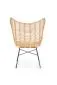 Krzesło INDIANA rattanowe typu uszak na metalowej podstawie | MIRAT. w stylu LOFT kolekcja