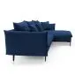 Narożnik z funkcją spania BOSS granatowy do salonu I sklep meblowy MIRAT.