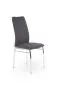 Ciemno szare krzesło pikowane na metalowych nogach K309 Halmar