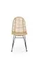 Krzesło K337 rattanowe z metalową podstawą | MIRAT. w stylu LOFT, VINTAGE kolekcja