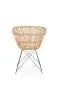 Krzesło K335 rattanowe ogrodowe z metalową podstawą | MIRAT. w stylu LOFT, VINTAGE kolekcja