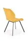 Krzesło K360 musztardowe na czarnych nogach | MIRAT.
