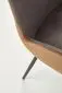 Krzesło K392 VELVET ciemno szare/brązowe tapicerowane aksamitem | MIRAT.