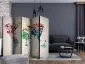 Parawan akustyczny Mapy 225x172 cm 5-częściowy szary | MIRAT.