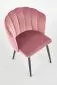 Krzesło K386 VELVET różowe z przeszyciami w stylu glamour | MIRAT.