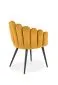 Krzesło K410 musztardowe w kształcie muszli | MIRAT. w stylu GLAMOUR kolekcja