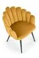 Krzesło K410 musztardowe w kształcie muszli | MIRAT. w stylu GLAMOUR kolekcja