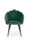 Krzesło K410 ciemnozielone tapicerowane w stylu glamour | MIRAT. styl GLAMOUR
