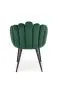 Krzesło K410 ciemnozielone tapicerowane w stylu glamour | MIRAT. styl GLAMOUR
