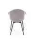 Krzesło K420 szare tapicerowane tkaniną do jadalni | MIRAT.