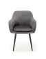 Krzesło K429 VELVET szare z podłokietnikami do jadalni | MIRAT. styl GLAMOUR, LOFT