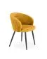 Krzesło K430 VELVET musztardowe tapicerowane aksamitem | MIRAT. w stylu GLAMOUR, LOFT kolekcja
