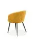 Krzesło K430 VELVET musztardowe tapicerowane aksamitem | MIRAT. w stylu GLAMOUR, LOFT kolekcja