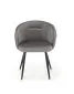 Krzesło K430 VELVET szare tapicerowane z podłokietnikami | MIRAT. styl GLAMOUR, LOFT