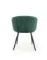 Krzesło K430 VELVET ciemnozielone tapicerowane aksamitem | MIRAT. styl GLAMOUR, LOFT