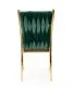 Krzesło K436 VELVET ciemnozielone/złote tapicerowane aksamitem | MIRAT. styl GLAMOUR