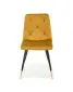 Krzesło tapicerowane K438 VELVET musztardowe pikowane do jadalni | MIRAT. styl GLAMOUR