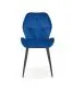 Krzesło tapicerowane K453 VELVET granatowe z przeszyciami do salonu | MIRAT. styl GLAMOUR, LOFT