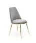Krzesło tapicerowane K460 VELVET szare w stylu glamour | MIRAT. styl GLAMOUR