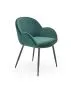Krzesło tapicerowane K480 VELVET ciemnozielone z podłokietnikami | MIRAT. w stylu GLAMOUR kolekcja