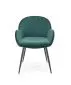Krzesło tapicerowane K480 VELVET ciemnozielone z podłokietnikami | MIRAT. w stylu GLAMOUR kolekcja