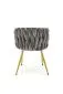 Krzesło K517 VELVET szare z plecionym oparciem I sklep meblowy MIRAT. styl GLAMOUR