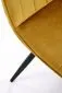 Krzesło K521 VELVET musztardowe na czarnych nogach I sklep meblowy MIRAT.