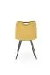 Krzesło K521 VELVET musztardowe na czarnych nogach I sklep meblowy MIRAT.
