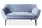 Sofa KARO 2 VELVET szara dwuosobowa na drewnianych nogach | MIRAT. w stylu GLAMOUR kolekcja