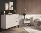 Komoda AUSTIN 150 biała/czarna z szufladami I sklep meblowy MIRAT. styl GLAMOUR kolekcja AUSTIN