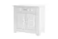Biała komoda z jedną szufladą i drzwiczkami z cichym domykiem polskiej produkcji MARSYLIA